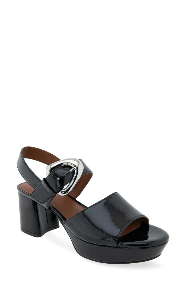 Aerosoles Chamber Platform Sandal in Black Patent Pu Cover