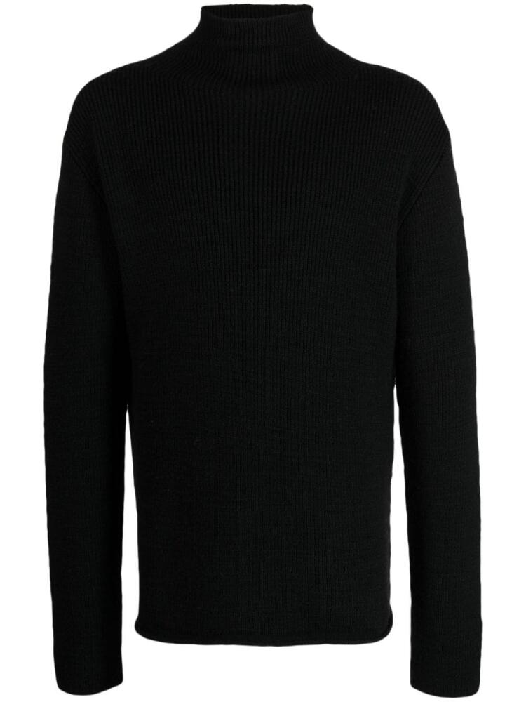 The Row mock-neck merino wool jumper - Black Cover