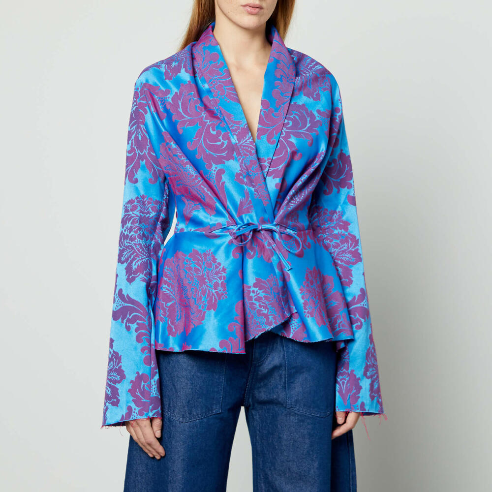 Marques Almeida Draped Fitted Brocade Jacket Cover