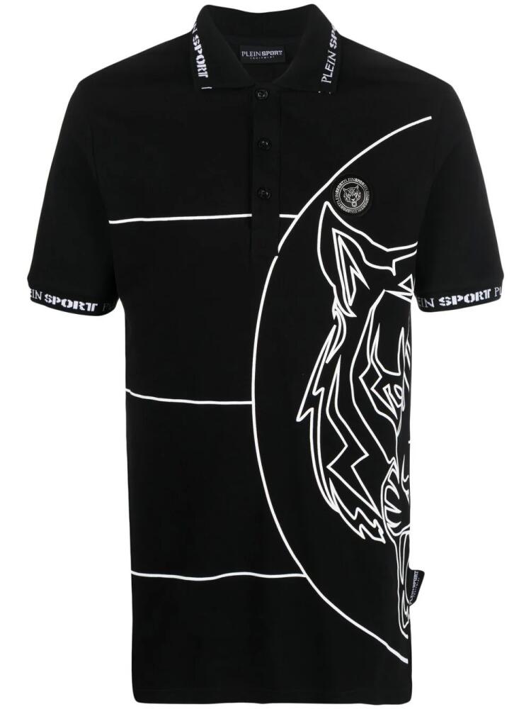 Plein Sport tiger print polo shirt - Black Cover