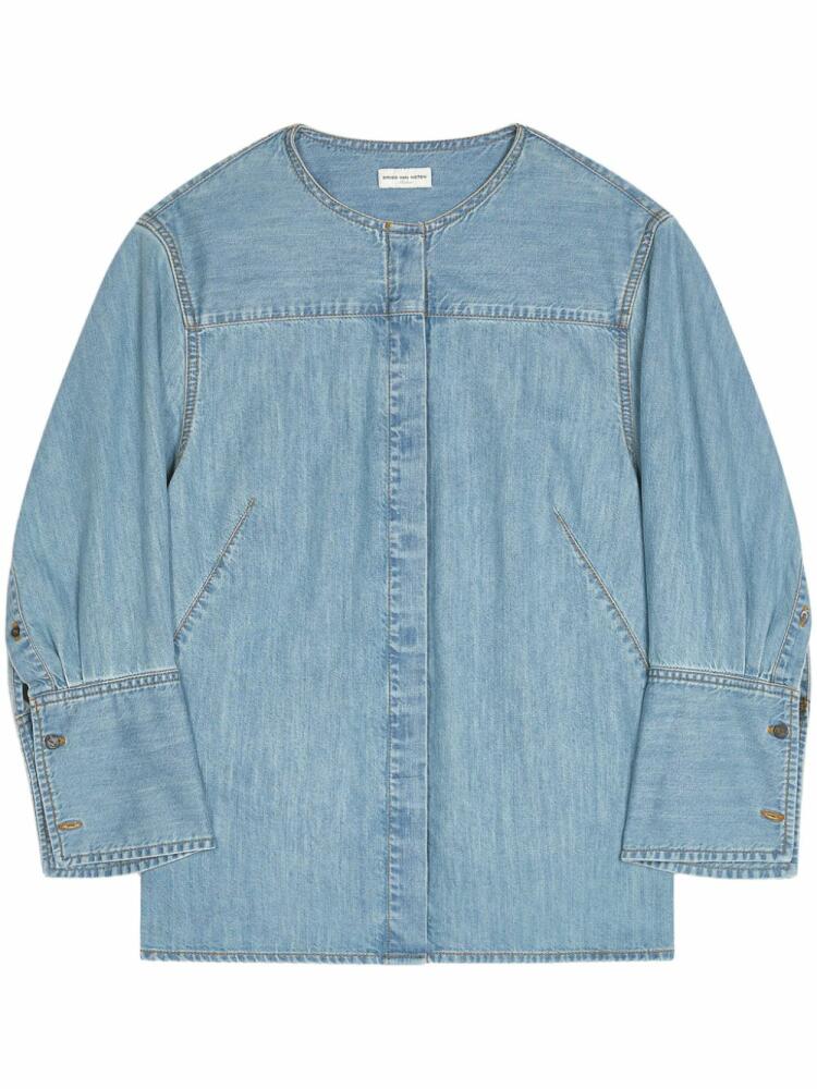 DRIES VAN NOTEN panelled denim blouse - Blue Cover