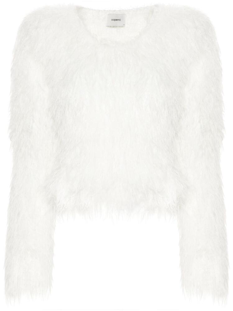 Coperni Fluffy-knit textured jumper - White Cover