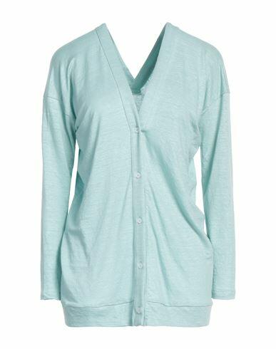 Fedeli Woman Cardigan Green Linen, Elastane Cover