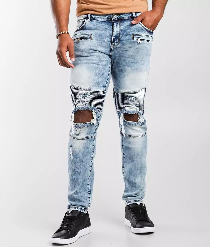 Crysp Denim Elias Moto Skinny Stretch Jean Cover