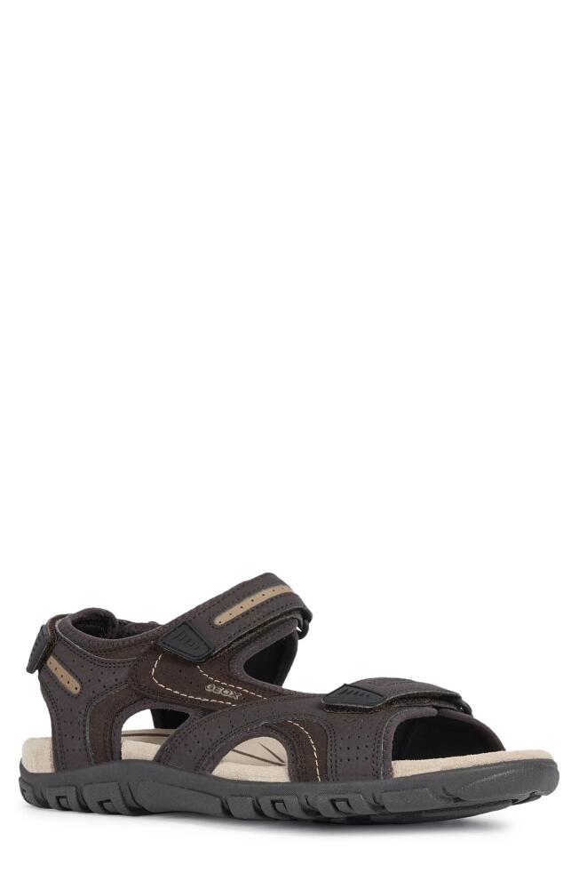 Geox Strada Sport Sandal in Brown/Sand Cover