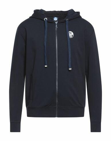 North Sails Man Sweatshirt Midnight blue Cotton, Polyester Cover