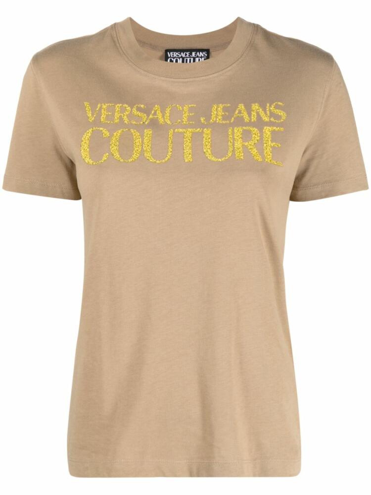 Versace Jeans Couture logo-print cotton T-shirt - Neutrals Cover