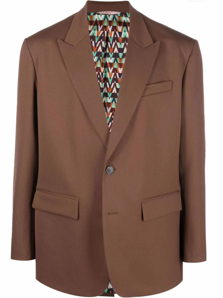 Valentino Garavani single-breasted blazer - Brown Cover