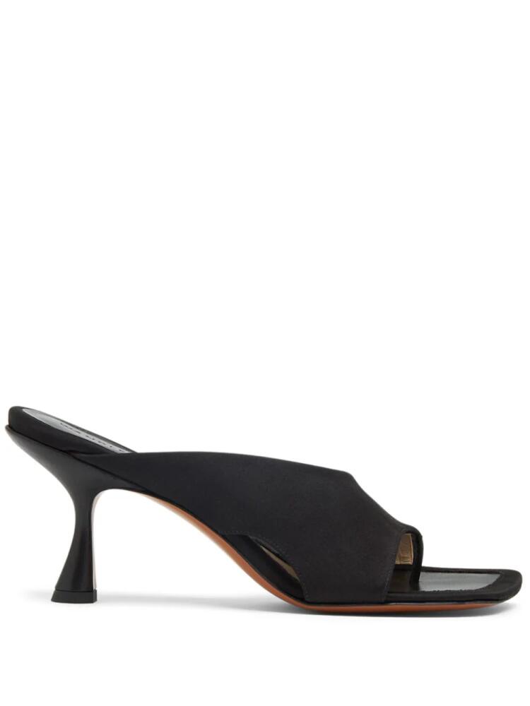 Wandler Julio 80mm cut-out detail leather mules - Black Cover