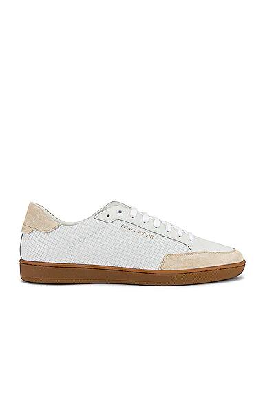 Saint Laurent SL10 Low Top Sneaker in White Cover