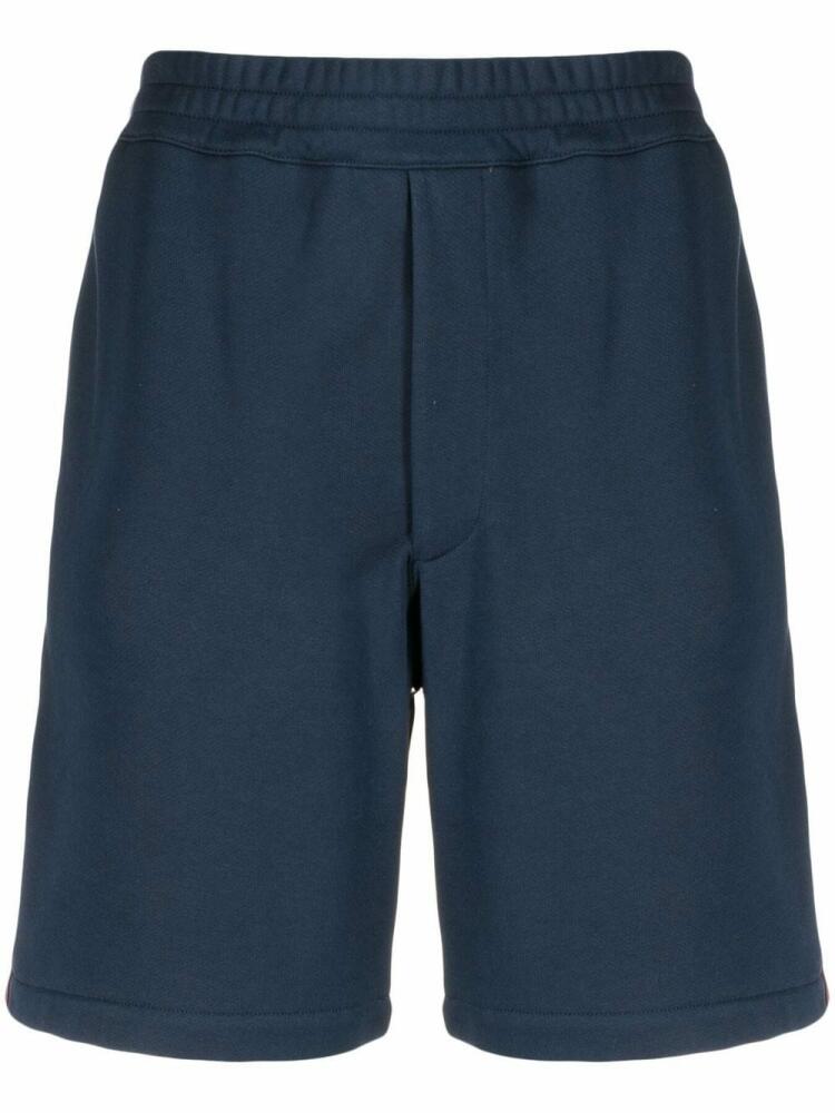 Alexander McQueen logo-tape track shorts - Blue Cover