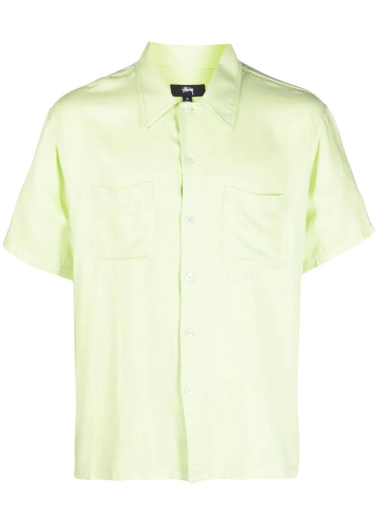 Stüssy contrast-stitching short-sleeve shirt - Green Cover