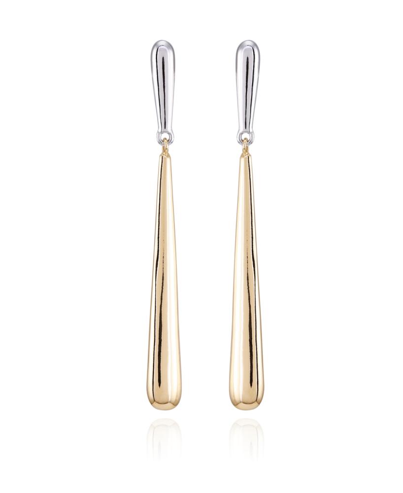 Vince Camuto Two-Tone Linear Drop Dangle Earrings - Gold Cover