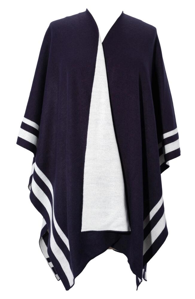 Lauren Ralph Lauren Jet Setter Reversible Knit Poncho in Navy/Cream Cover