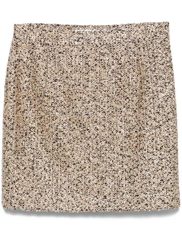 Alessandra Rich lurex tweed mini skirt - Black Cover