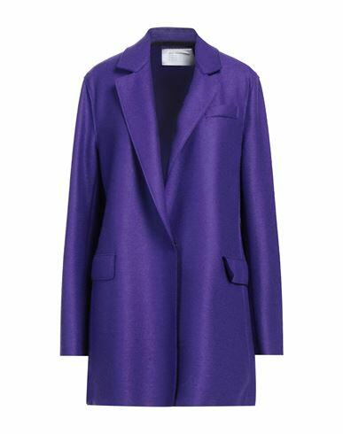 Harris Wharf London Woman Blazer Purple Virgin Wool Cover