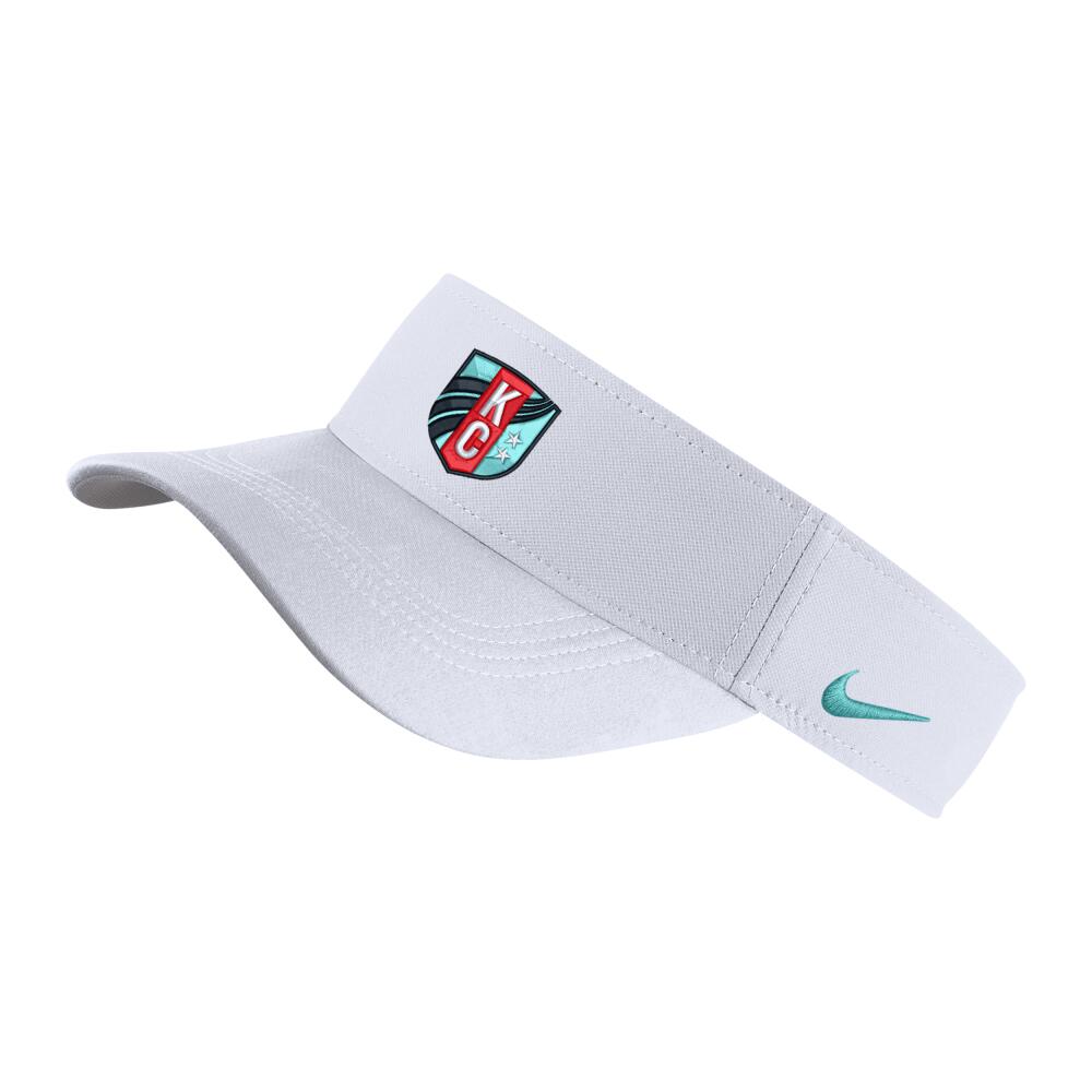 Kansas City Current Nike Unisex Dri-FIT NWSL Visor in White Cover