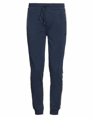 Guess Man Pants Navy blue Cotton, Elastane Cover