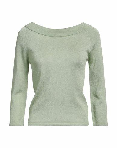 Roberto Collina Woman Sweater Light green Viscose, Metallic Polyester Cover