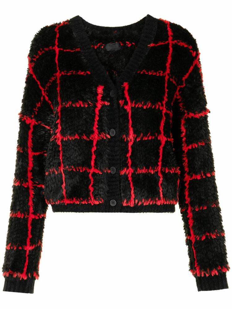 RTA Ella checked textured cardigan - Black Cover