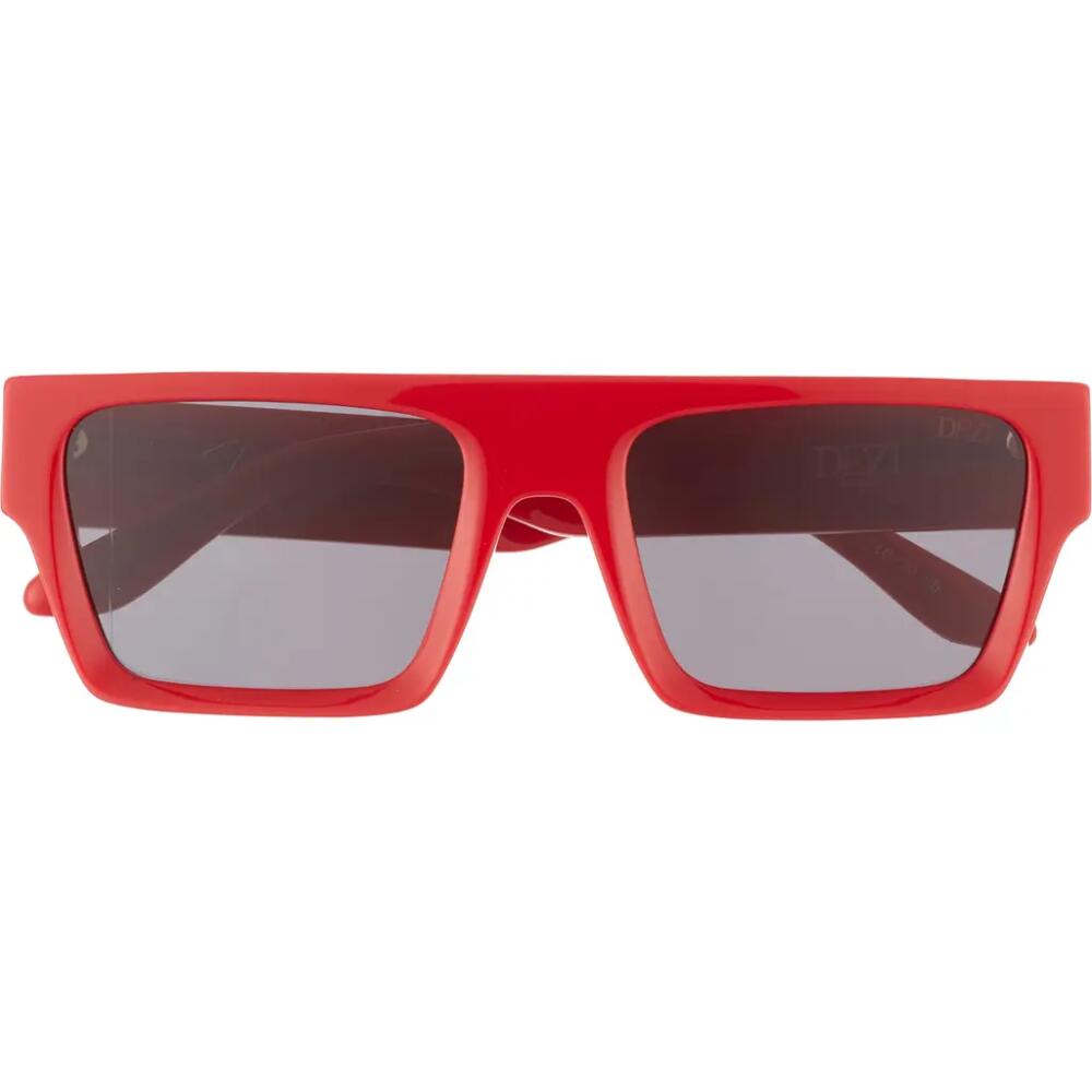 DEZI Slick 55mm Shield Sunglasses in Slick Cherry /Dark Smoke Cover