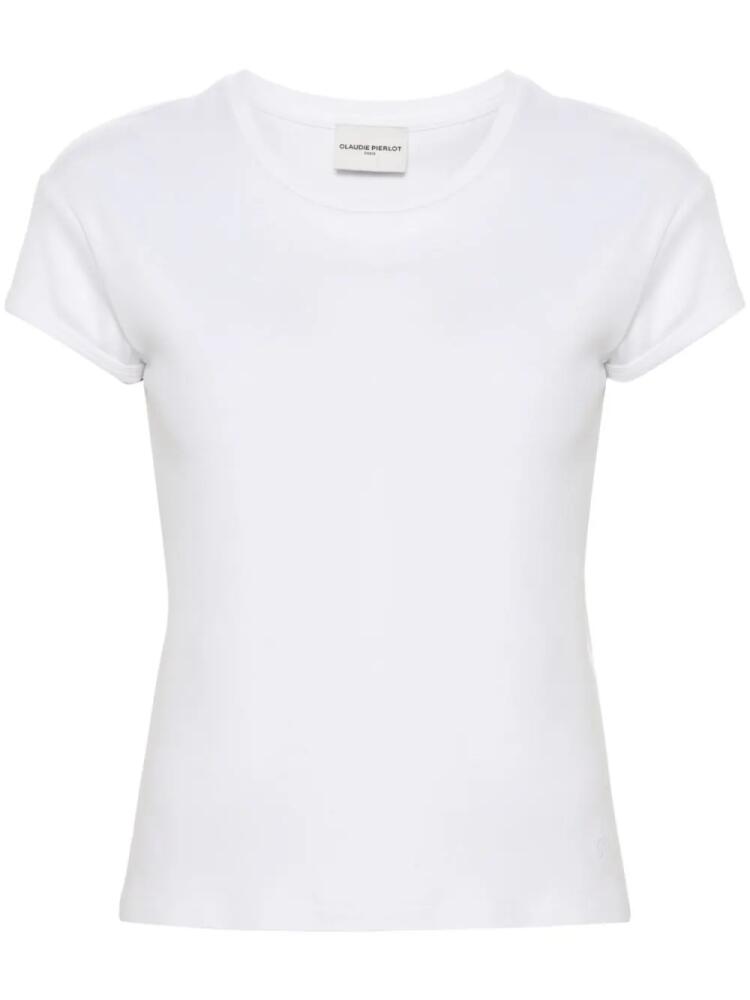 Claudie Pierlot logo-embroidered cotton t-shirt - White Cover