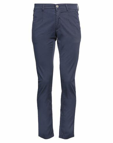 Alessandro Dell'acqua Man Pants Navy blue Cotton, Elastane Cover