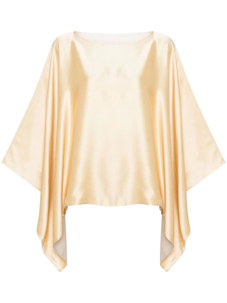 Fabiana Filippi draped satin blouse - Yellow Cover