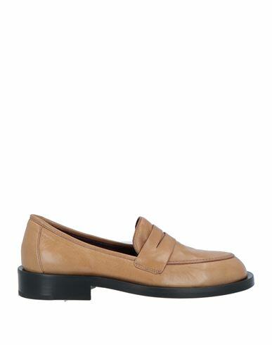 Pomme D'or Woman Loafers Camel Soft Leather Cover