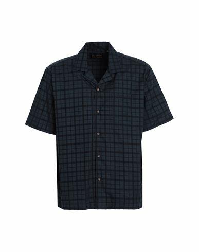 Lyle & Scott Man Shirt Midnight blue Cotton Cover