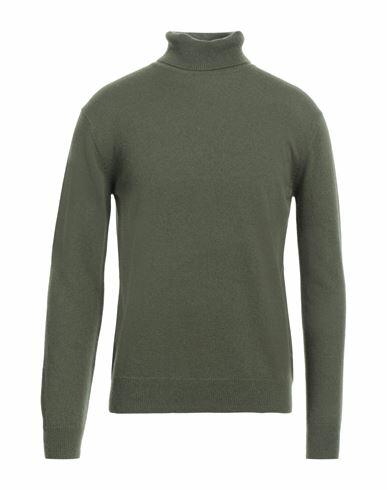 Majestic Filatures Man Turtleneck Military green Cashmere Cover