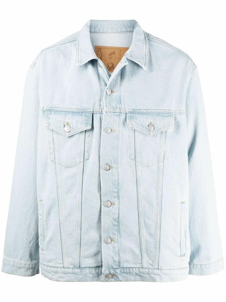 Martine Rose logo-print denim jacket - Blue Cover