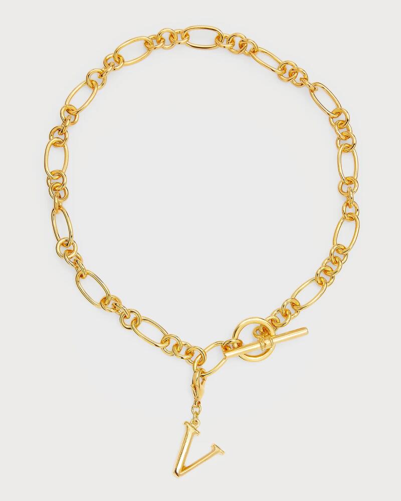 Ben-Amun Link Brass Chain Necklace with Initial Charm Cover