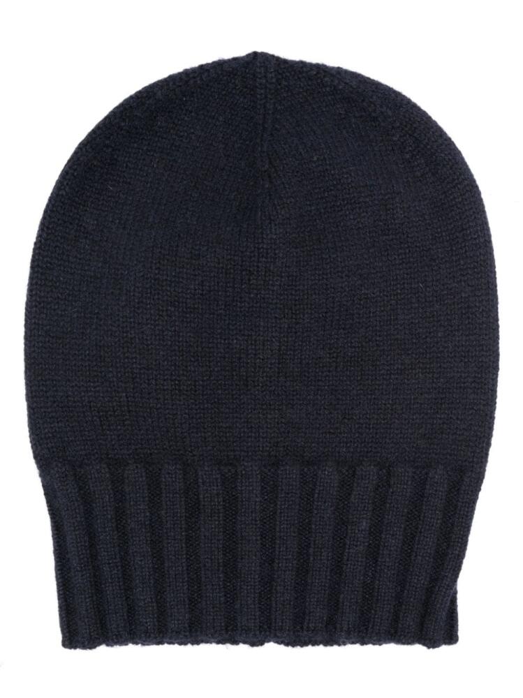 Boglioli fine-knit cashmere beanie - Blue Cover