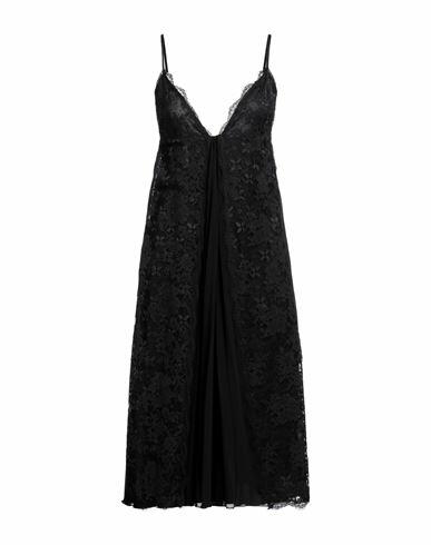 Ermanno Firenze Woman Midi dress Black Polyester, Cotton, Polyamide Cover