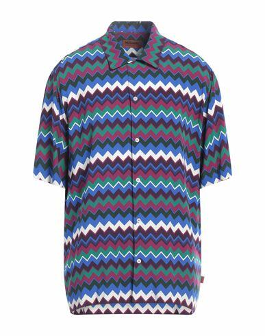 Missoni Man Shirt Blue Viscose Cover