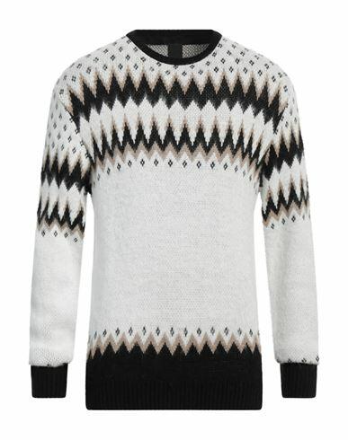 Why Not Brand Man Sweater White Acrylic, Wool Cover