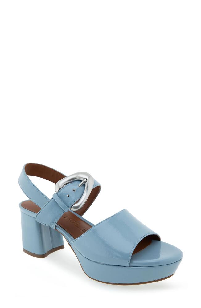 Aerosoles Chamber Platform Sandal in Dusty Blue Patent Pu Cover