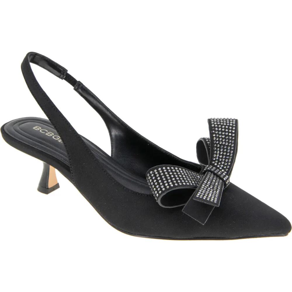 bcbg Kasti Slingback Pointed Toe Kitten Heel Pump in Black Cover