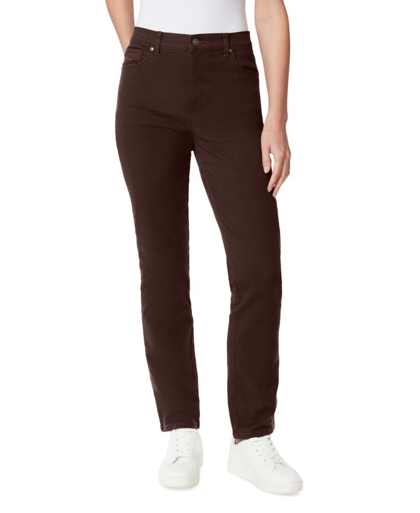 Gloria Vanderbilt Petite Amanda High Rise Straight-Leg Jeans, Petite & Petite Short - Coffee Roast Cover