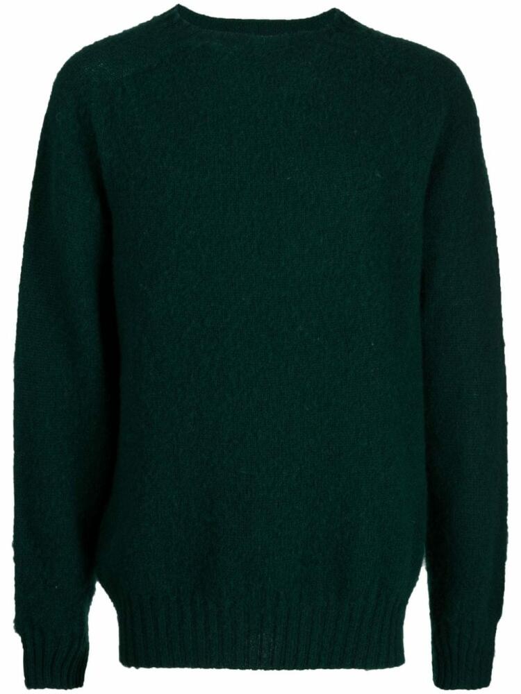 YMC Suedehead crew-neck wool jumper - Green Cover