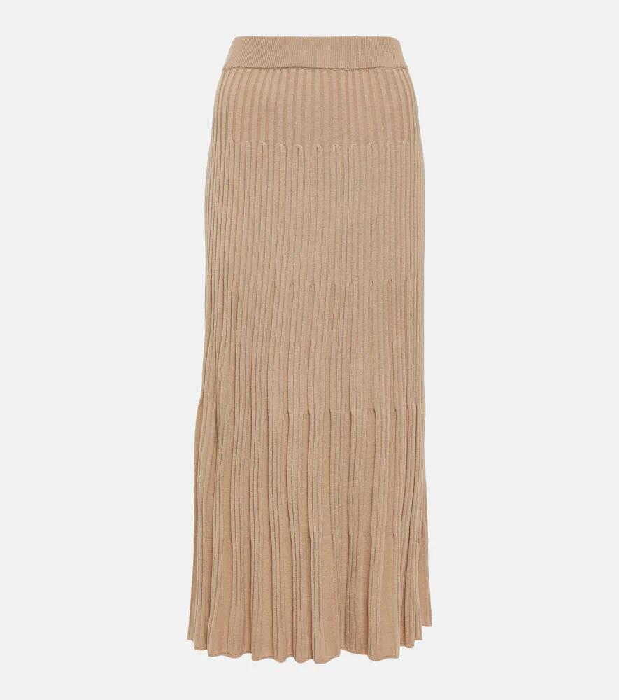 Joseph Ribbed-knit wool midi skirt Cover