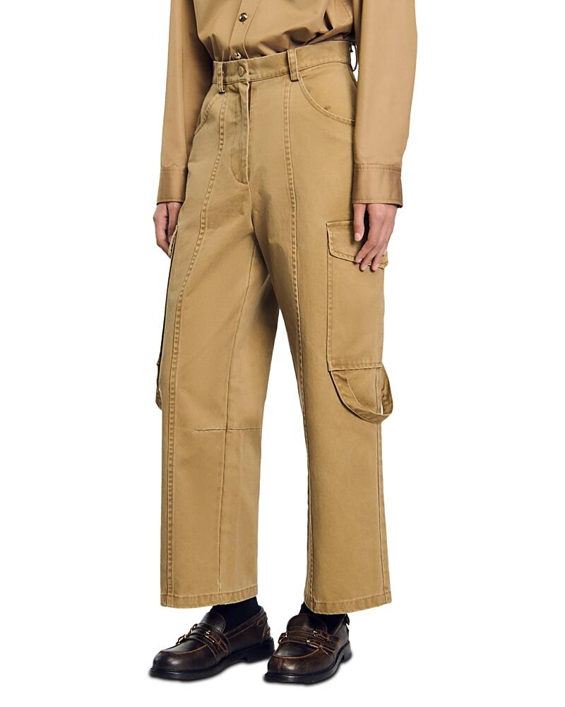 Sandro Haytham High Rise Cargo Pants Cover