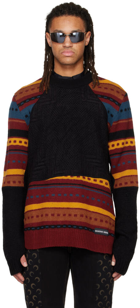 Marine Serre Multicolor Paneled Sweater Cover