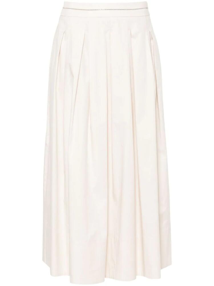 Peserico pleated maxi skirt - Neutrals Cover