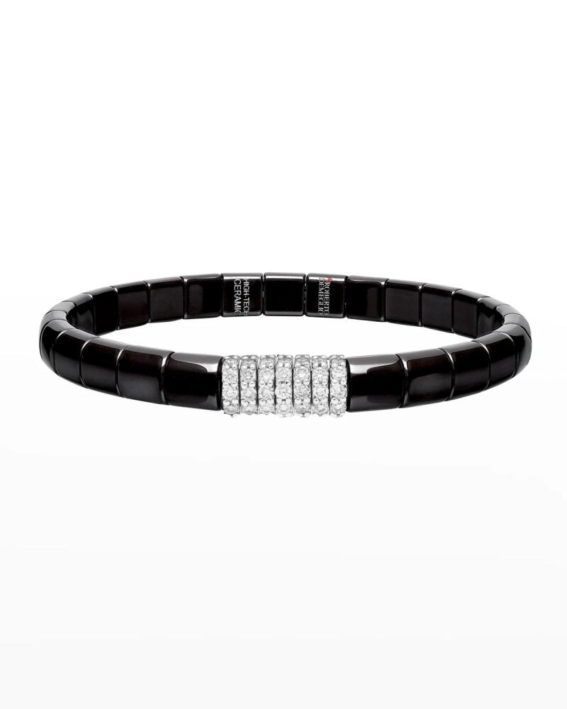 Roberto Demeglio Pura Matte Black Ceramic & 18K White Gold Bracelet with Diamonds, 0.49 tdcw Cover