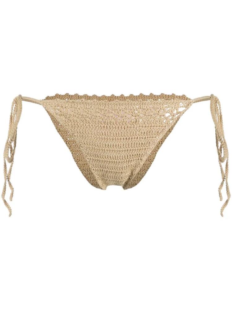 Cult Gaia side-tie crochet bikini-bottoms - Neutrals Cover