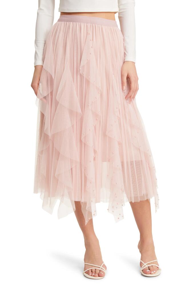 NIKKI LUND Wendy Beaded Tulle Skirt in Pink Cover