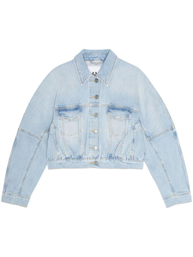 GANNI cropped denim jacket - Blue Cover