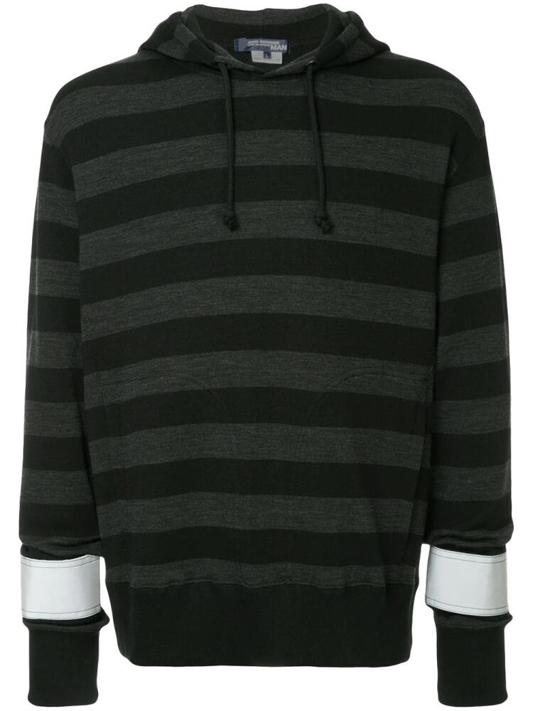 Junya Watanabe MAN reflective striped hoodie - Black Cover